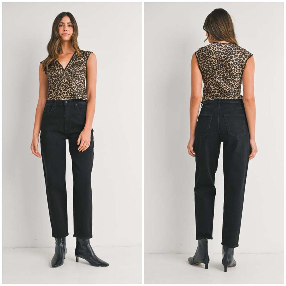 NWT Just Black Denim Tapered Barrel Jeans Black Size 27